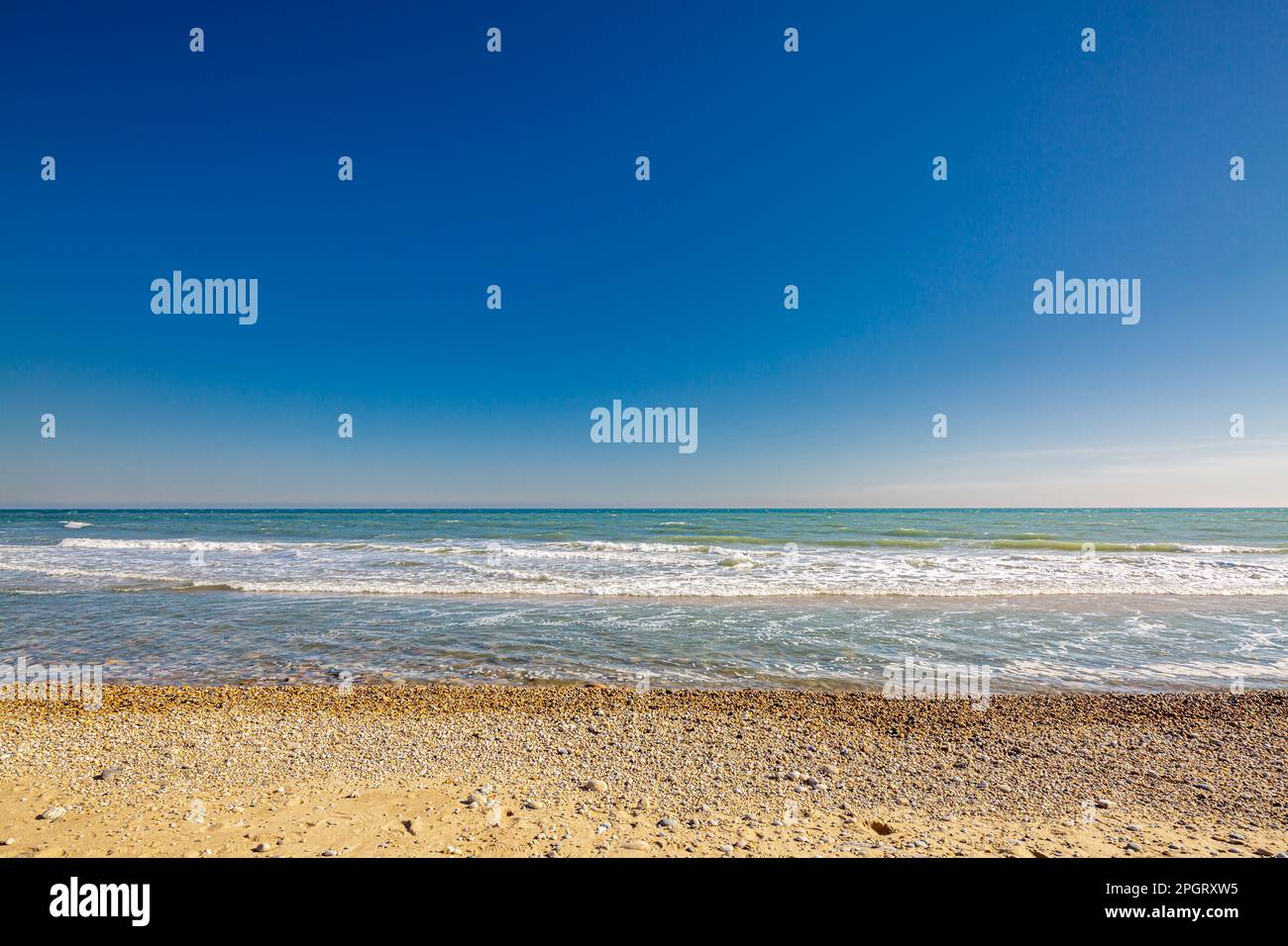 landscape of montauk ocean beach Stock Photo