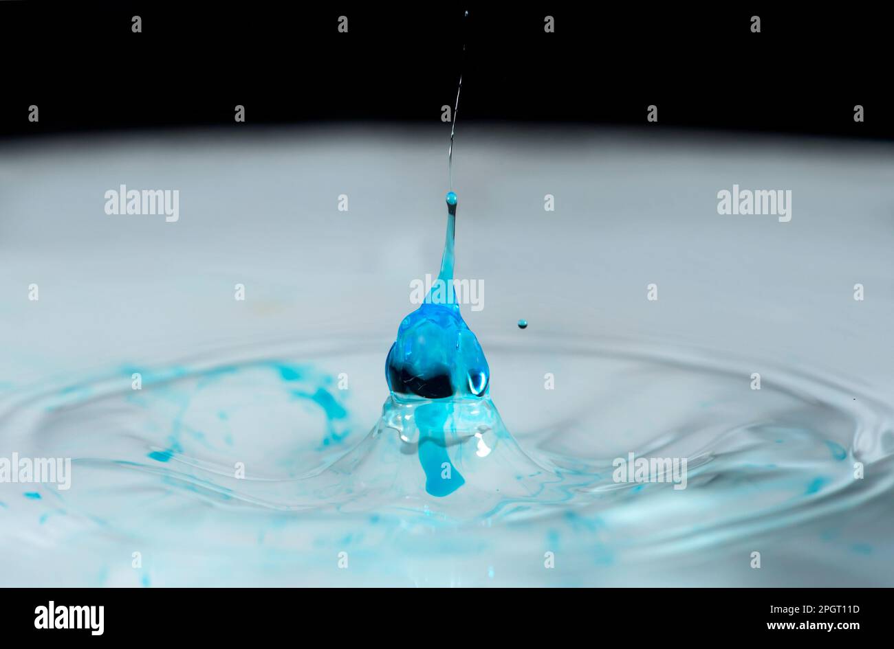 Water Drop Hitting The Water Surface, Highspeed Drop Photography