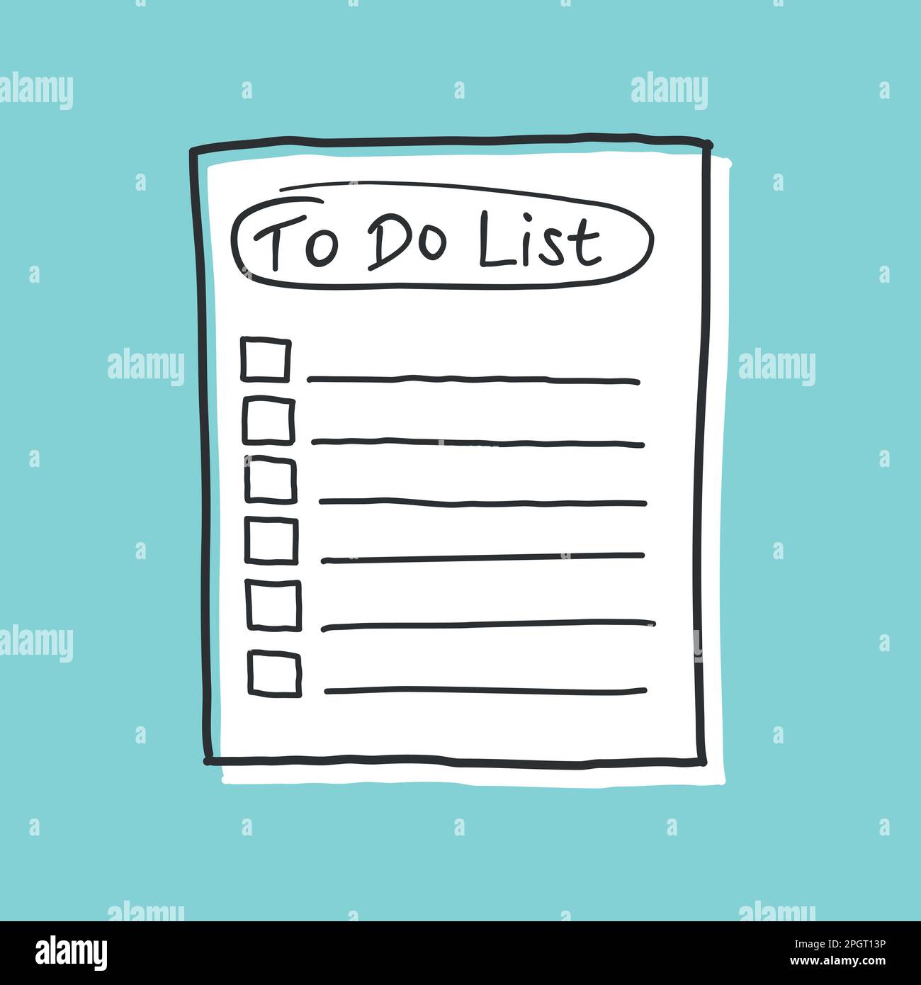 Hand drawn memo paper sheet icon in flat style. Sticky note vector ...