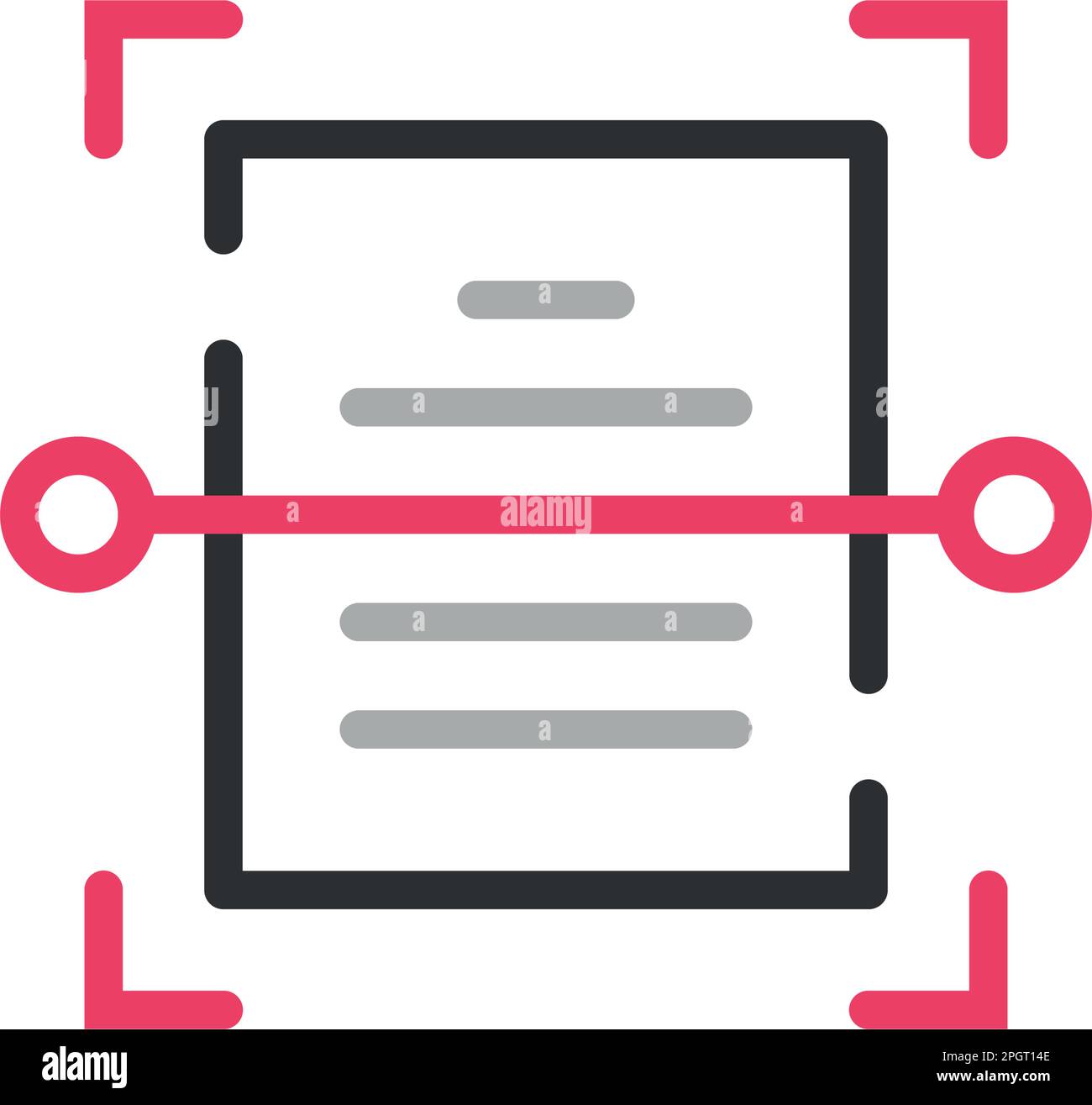 Scan document icon in flat style. Recognize text vector illustration on ...