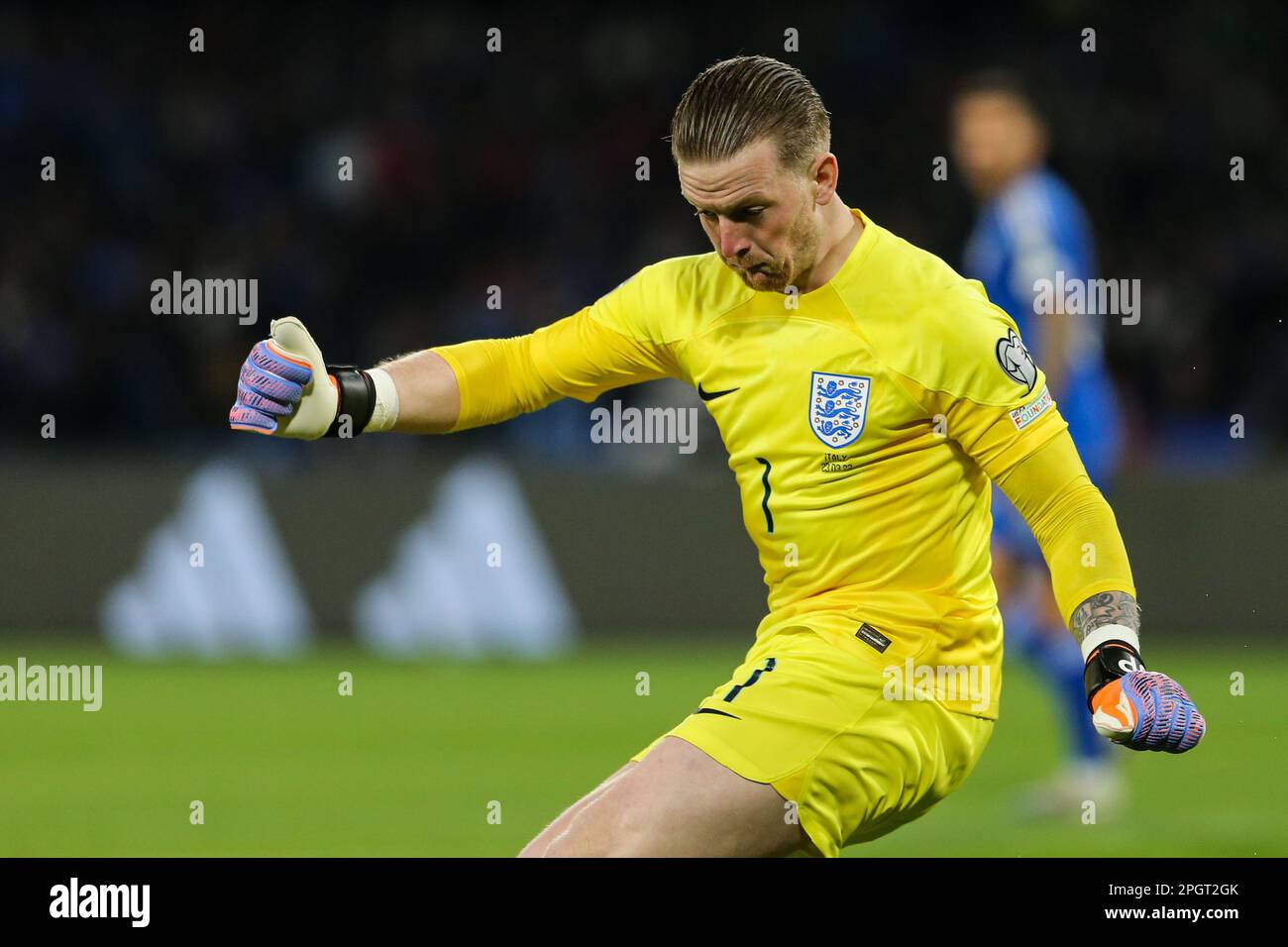 Jordan Pickford, England player Stock Photo - Alamy image.