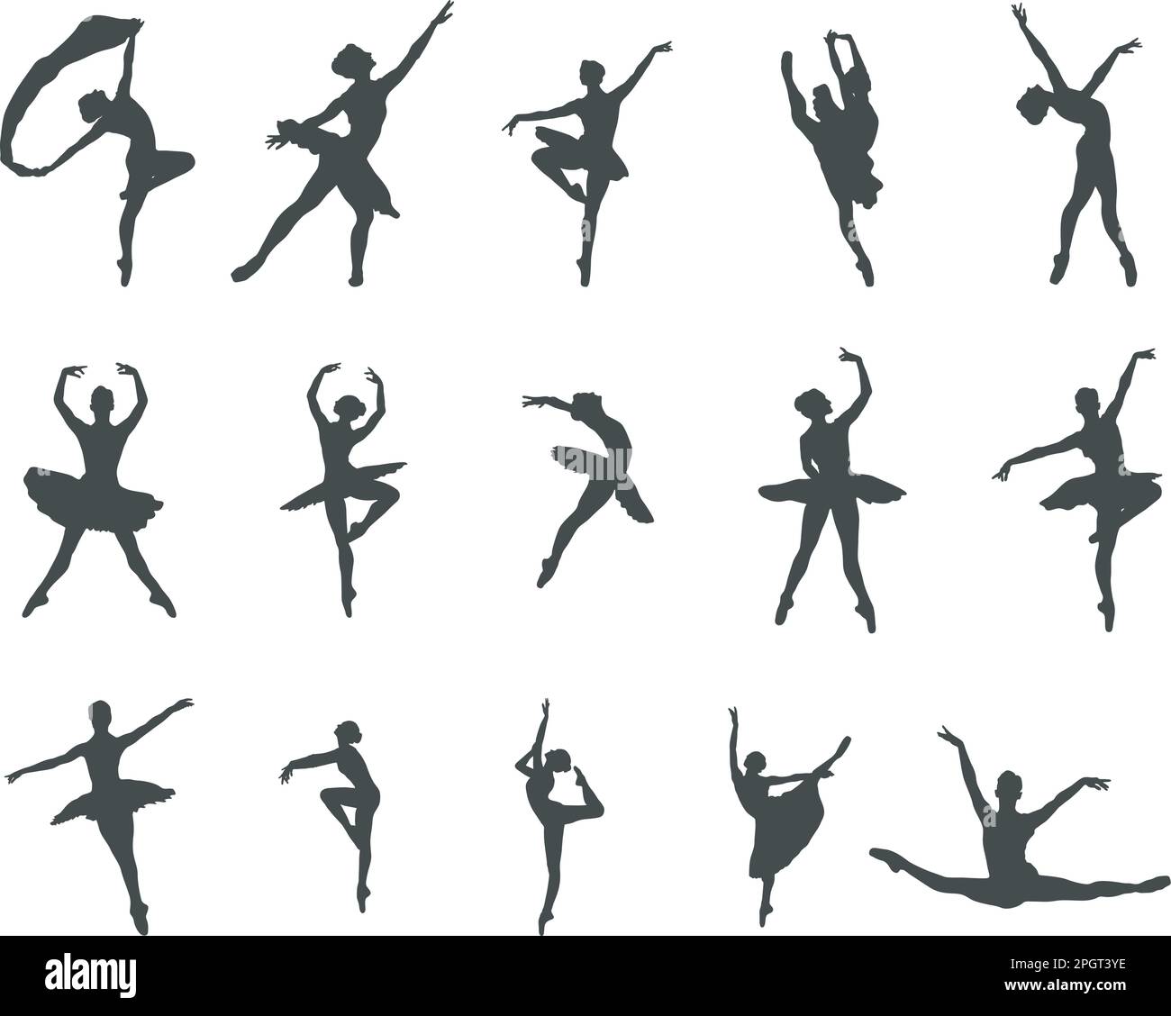 Ballerina silhouette, Ballerina silhouettes, Ballerina SVG, Ballerina vector Stock Vector