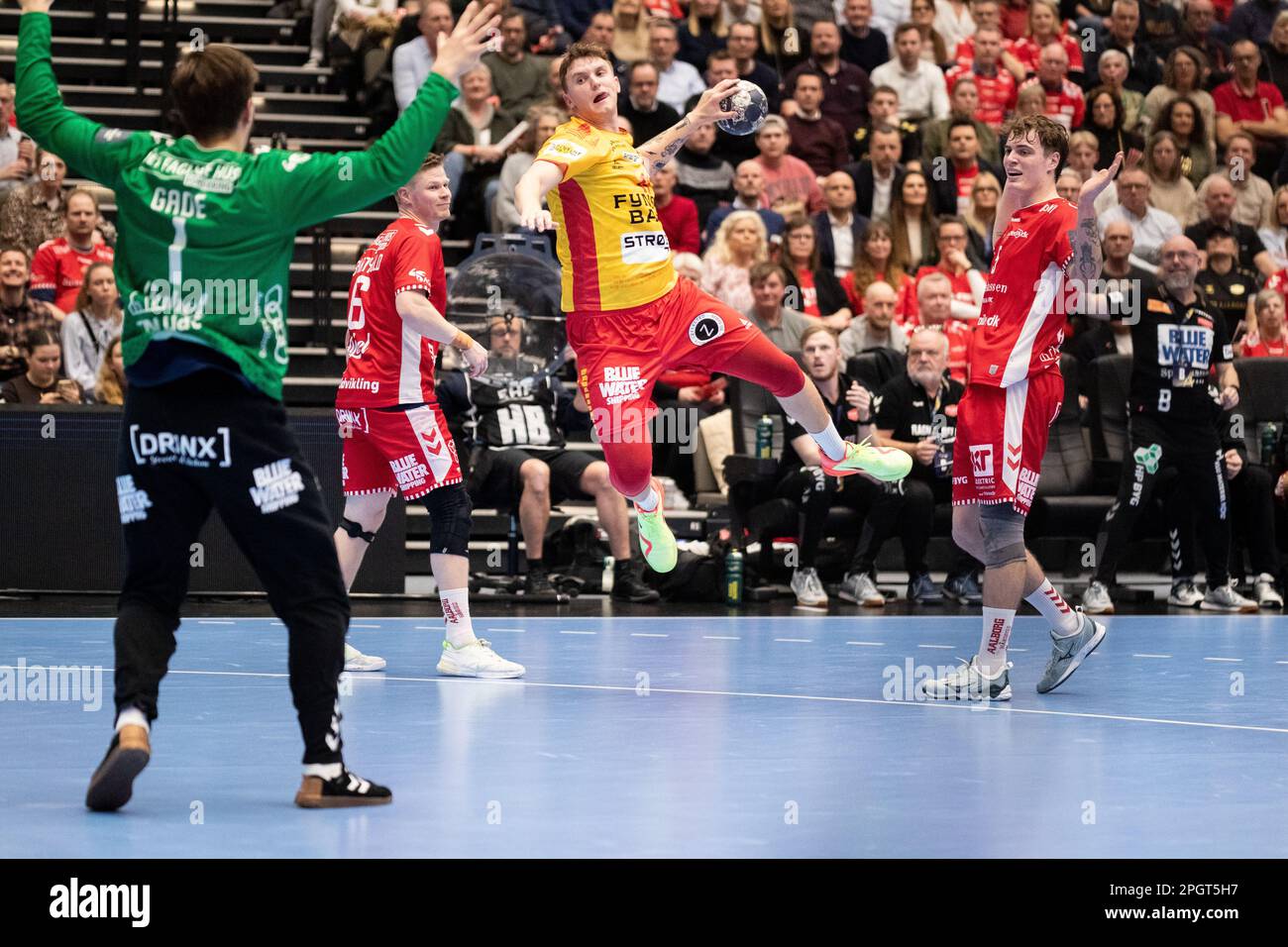 Denmark. 23rd Mar, 2023. Emil Madsen (11) of GOG seen during