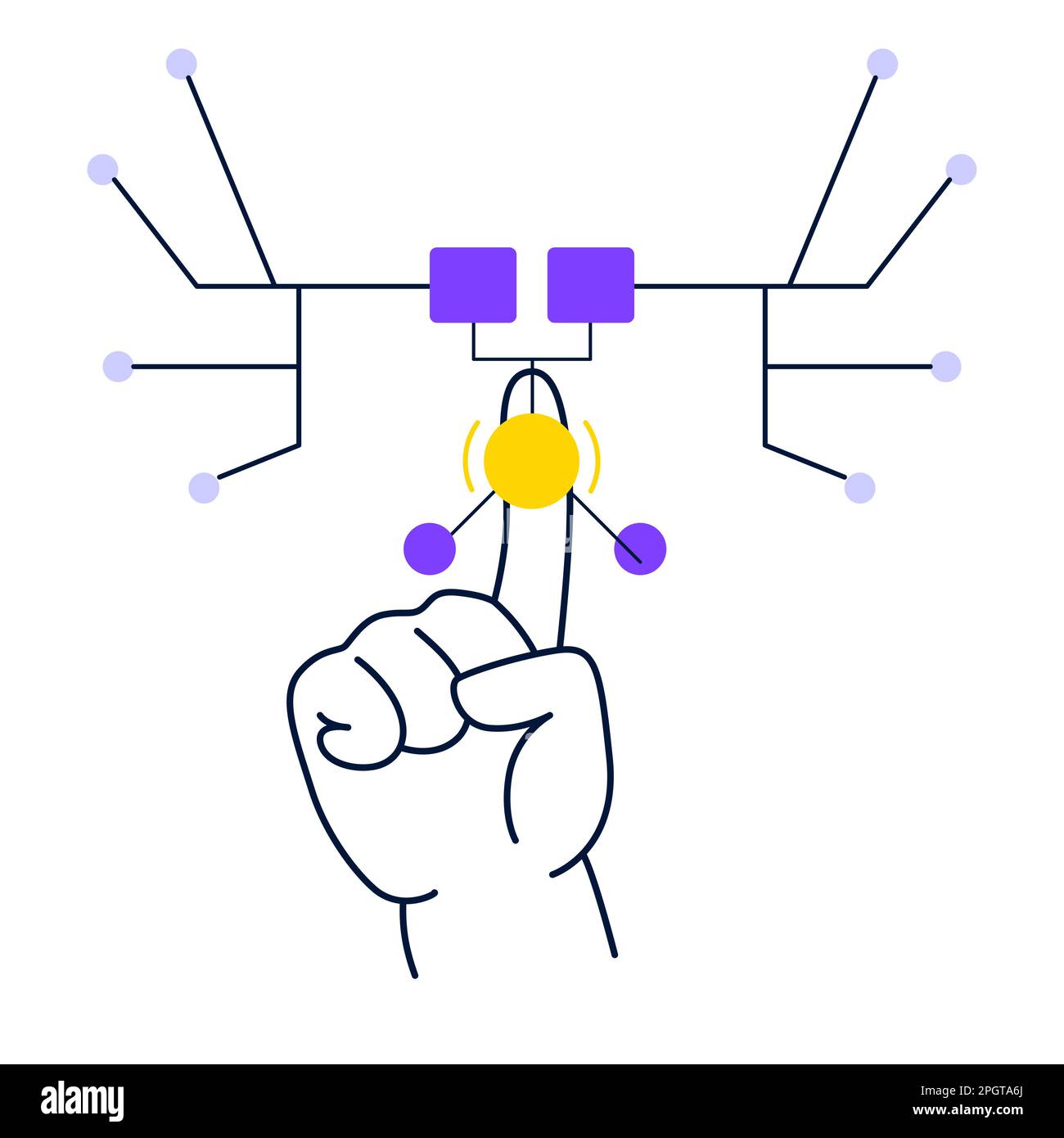 Logic, analysis and structural thinking concept. Flat vector
