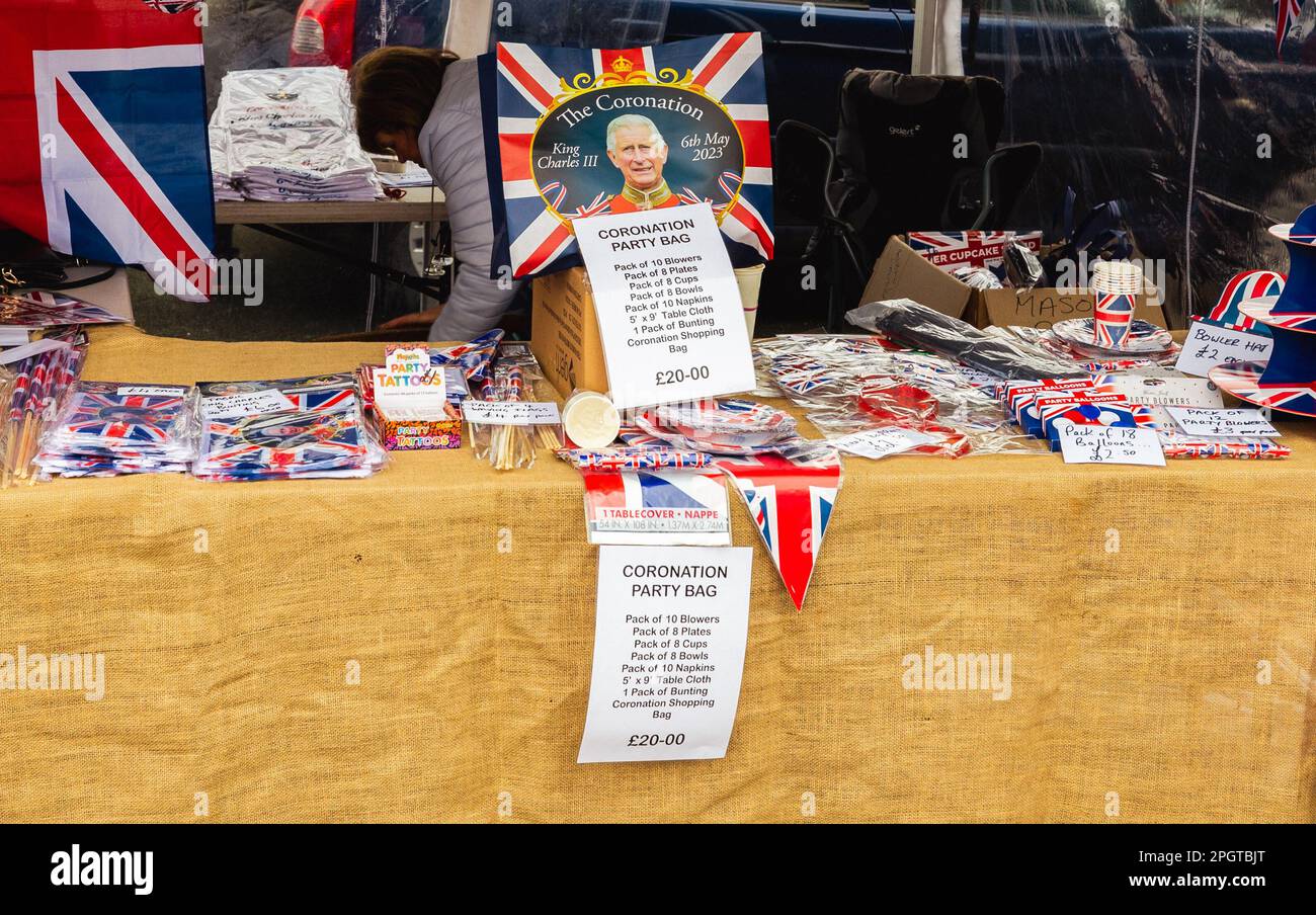 King Charles III The Coronation 6th May 2023 bunting Stock Photo
