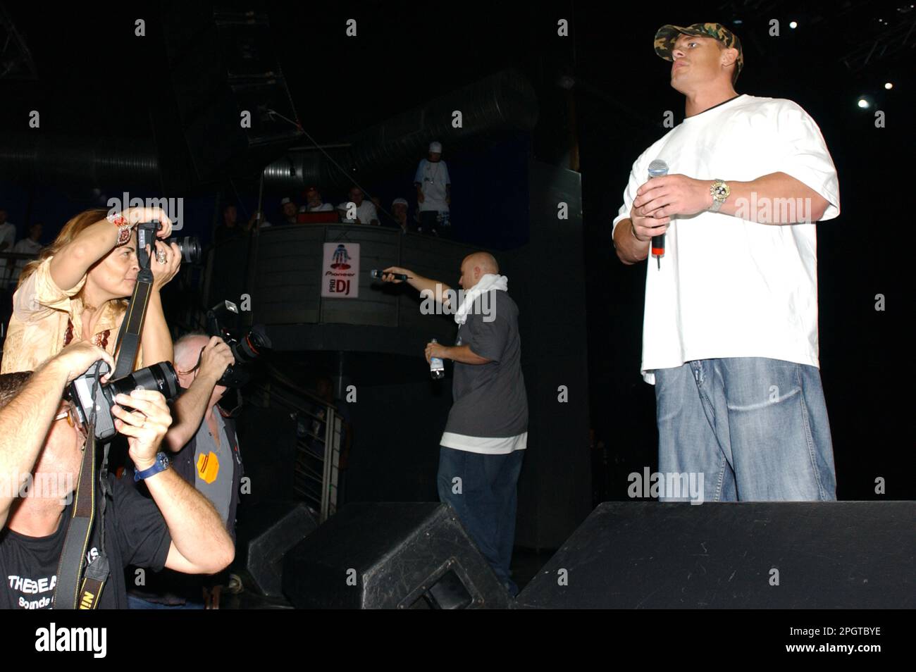 Milan Italy 16/09/2005 :  John Cena, John Cena and Tha Trademarc live concert at the Rolling Stone nightclub Stock Photo