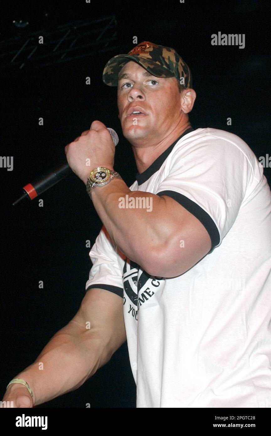 Milan Italy 16/09/2005 :  John Cena, John Cena and Tha Trademarc live concert at the Rolling Stone nightclub Stock Photo