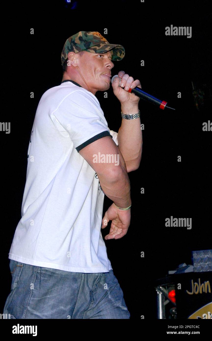 Milan Italy 16/09/2005 :  John Cena, John Cena and Tha Trademarc live concert at the Rolling Stone nightclub Stock Photo