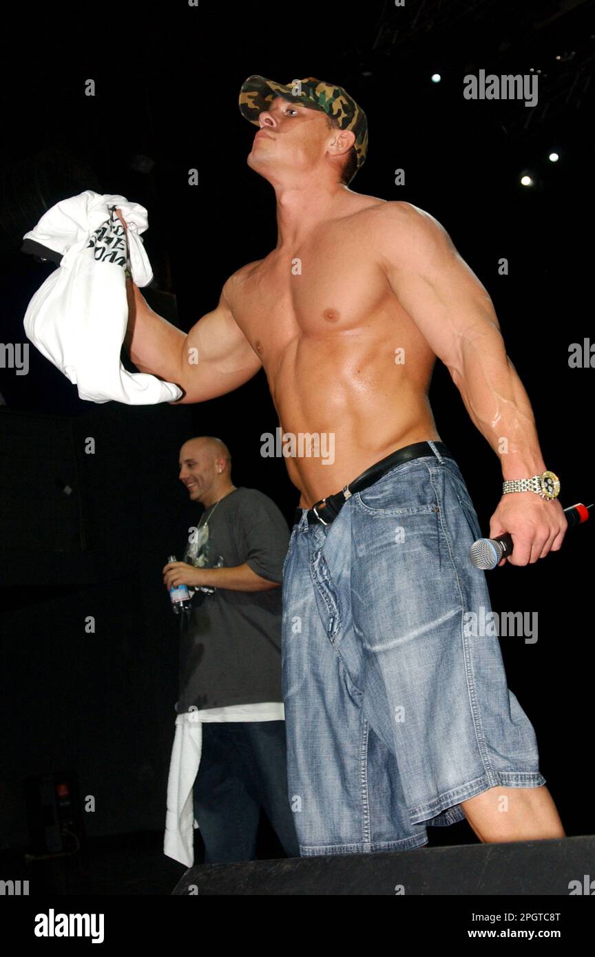 Milan Italy 16/09/2005 :  John Cena, John Cena and Tha Trademarc live concert at the Rolling Stone nightclub Stock Photo