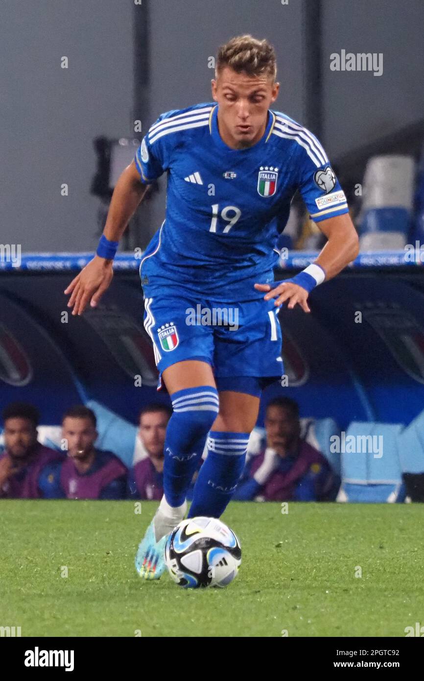 Mateo Retegui player of Italy, during the qualifying match for Euro