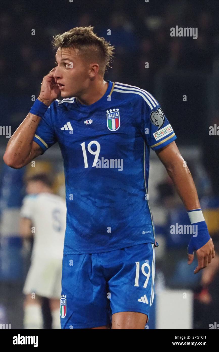 Mateo Retegui player of Italy, during the qualifying match for Euro