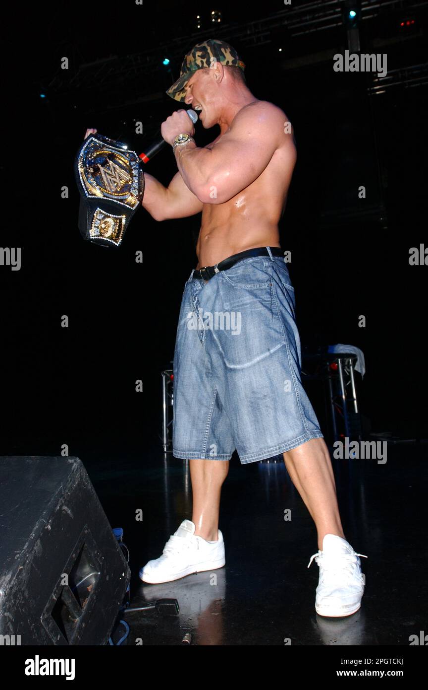 Milan Italy 16/09/2005 :  John Cena, John Cena and Tha Trademarc live concert at the Rolling Stone nightclub Stock Photo