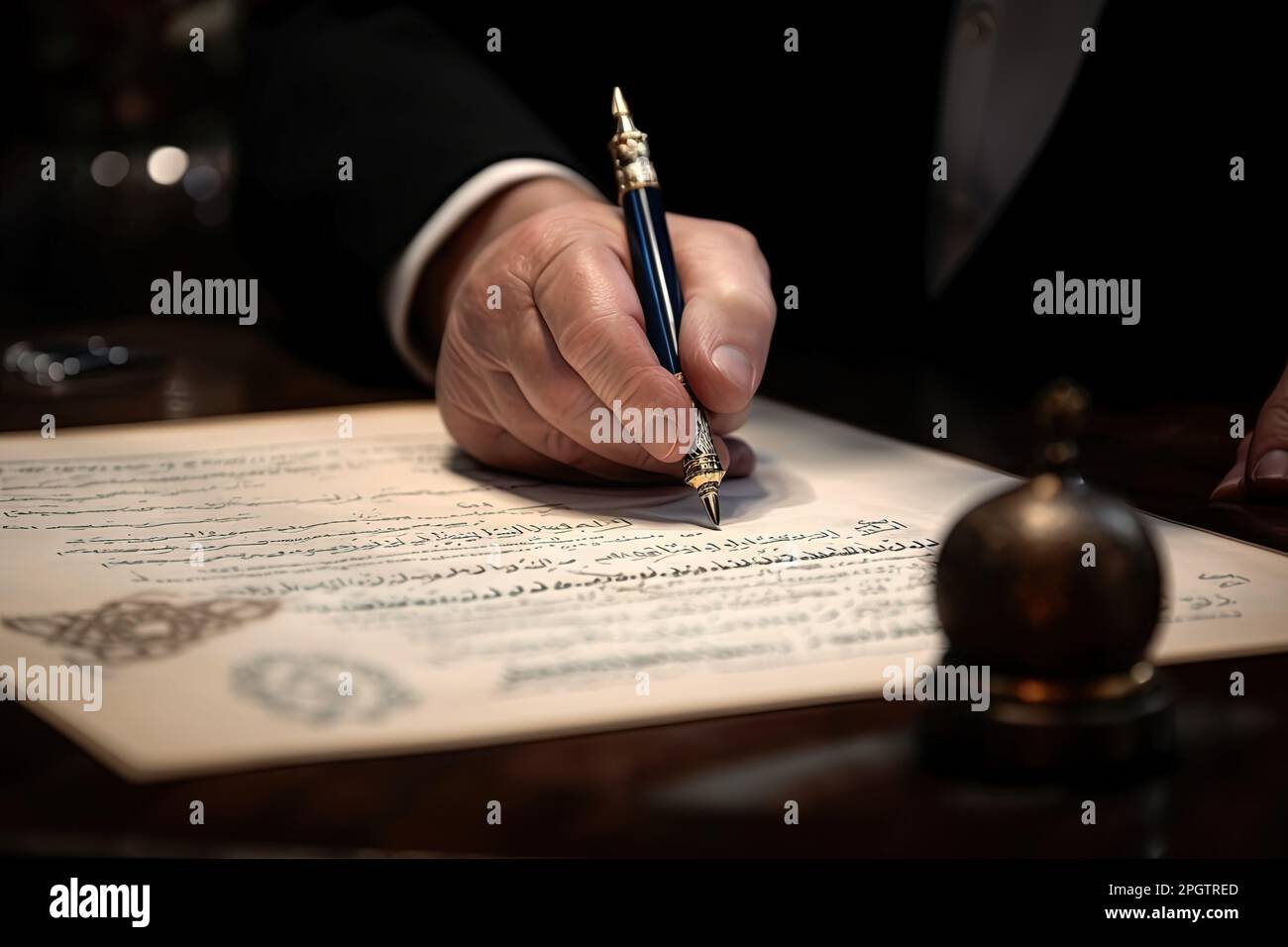 Signature of Agreement Stock Photo