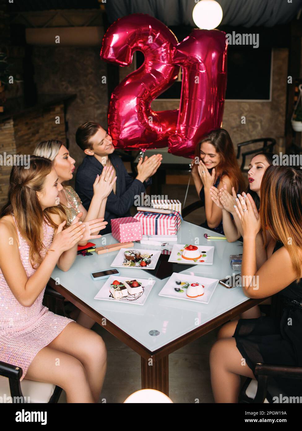 Girl 21st Birthday Party Celebration Stock Photo Alamy Girl 21st Birthday Party Celebration Stock Photo Alamy
