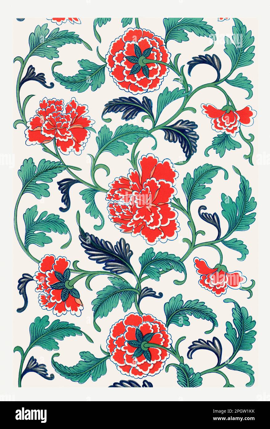 Beautiful vintage oriental design. Chinese floral pattern in high