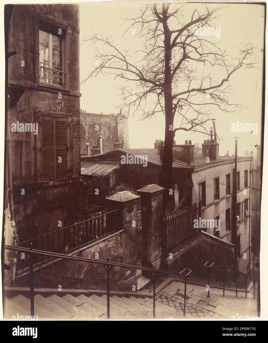 Staircase, Montmartre 1921 by Eugene Atget Stock Photo