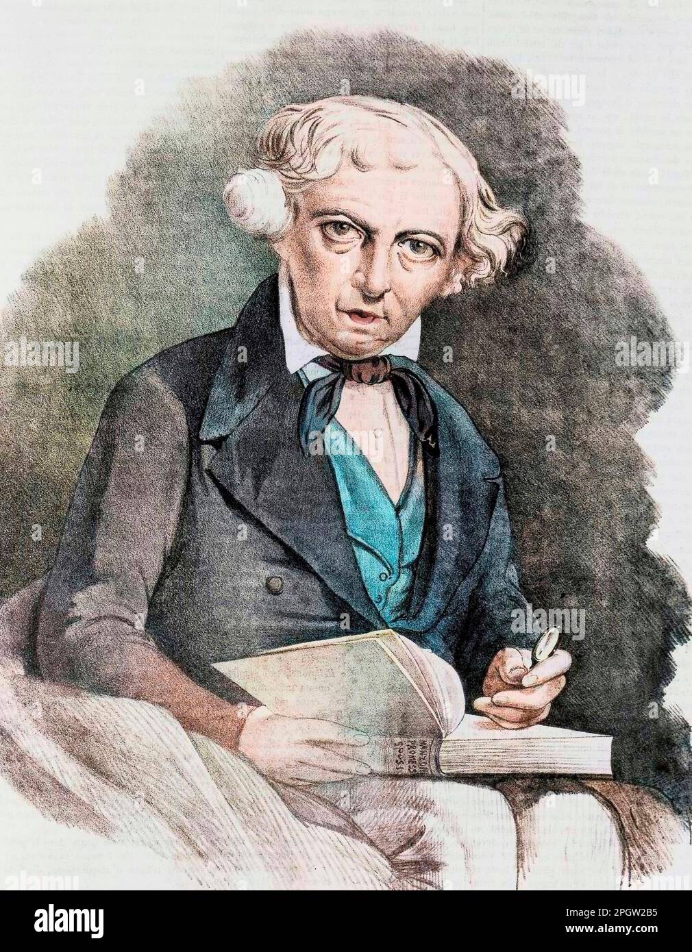 Portrait of Francesco Torti (1774-1852), Italian poet and writer. Stock Photo