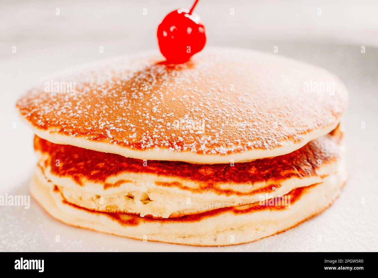 traditional american food homemade pancakes Stock Photo