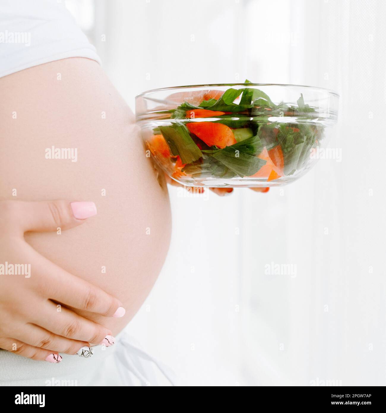 vegan lifestyle healthy nutrition pregnant woman Stock Photo Alamy