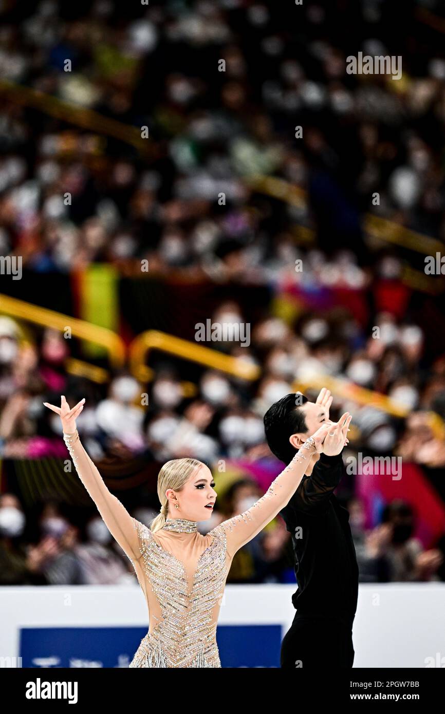 Holly HARRIS & Jason CHAN (AUS), during Ice Dance Rhythm Dance, at the