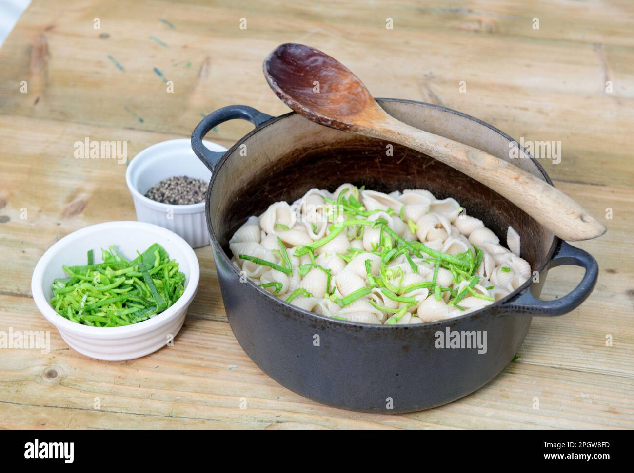 Basic pasta dish. Stock Photo
