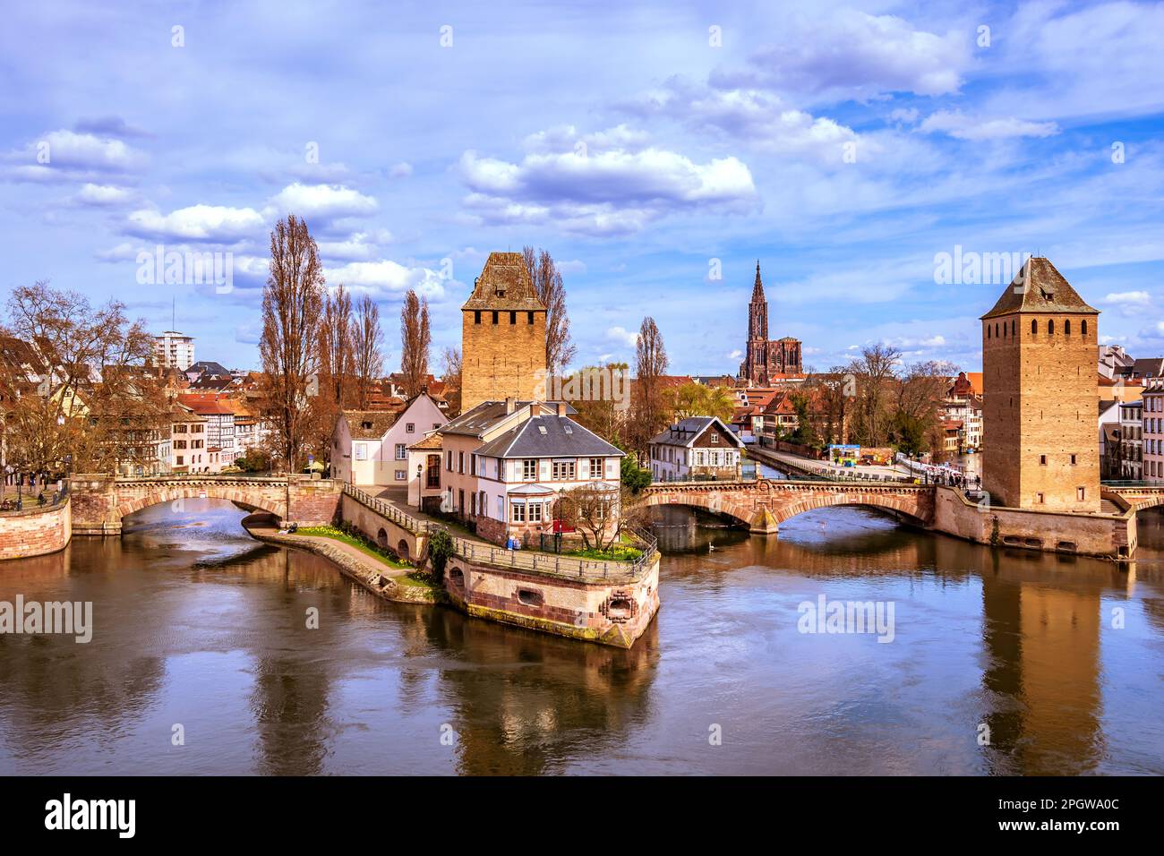 FRANCE : VIEW FROM BARRAGE VAUBAN - STRASBOURG Stock Photo