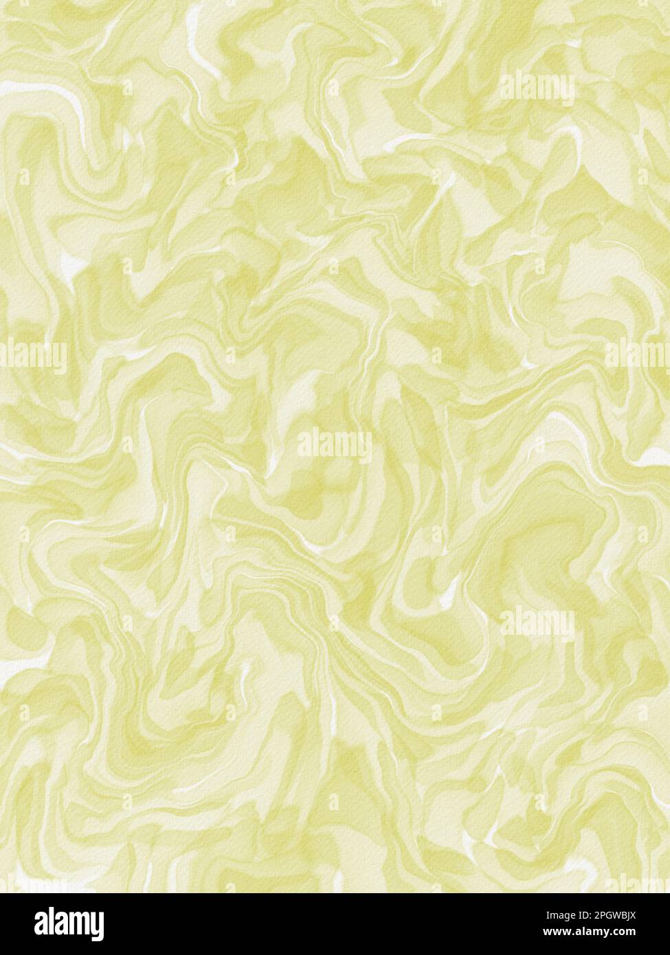 Marble Elegant Background in Trendy Lemon Color. Hand-Painted Watercolor Fluid Art Painting. Modern Aesthetic Background. Stock Photo
