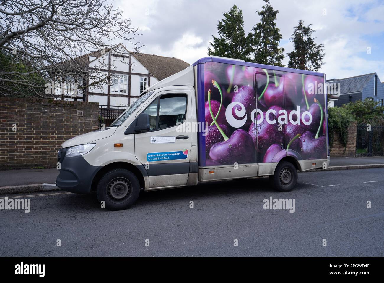 Ocado delivery van, Wimbledon, London, UK Stock Photo Alamy