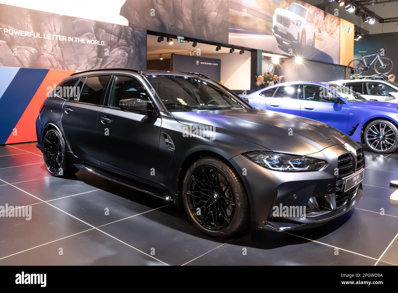 BMW M3 (G80) Touring car showcased at the Brussels Autosalon European ...
