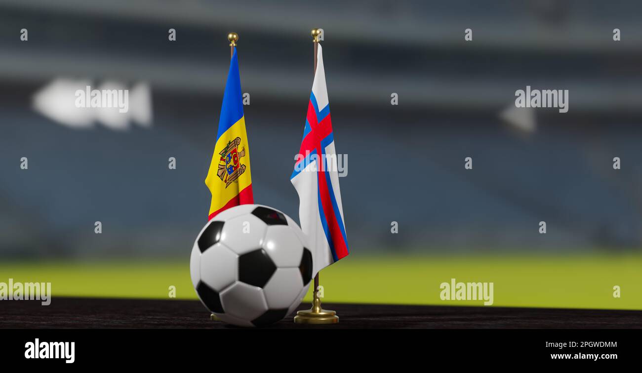 UEFA 2024 Soccer Moldova vs Faroe Islands European Championship