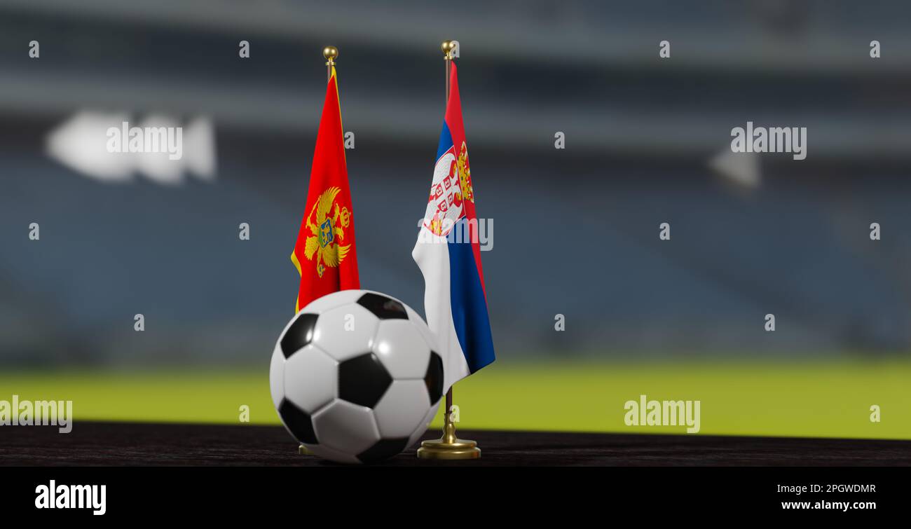 UEFA 2024 Soccer Montenegro vs Serbia European Championship