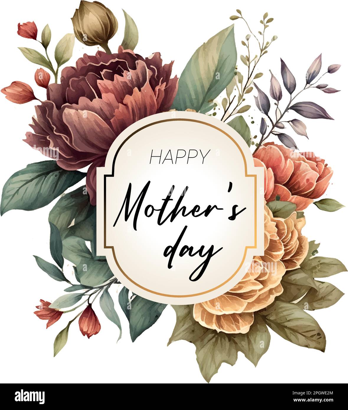 Detailed Mothers Day Watercolour Landscape Digital Art