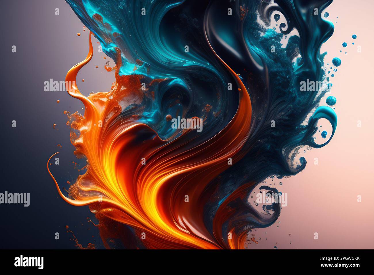 Flowing curve particles background 3d hi-res stock photography and ...