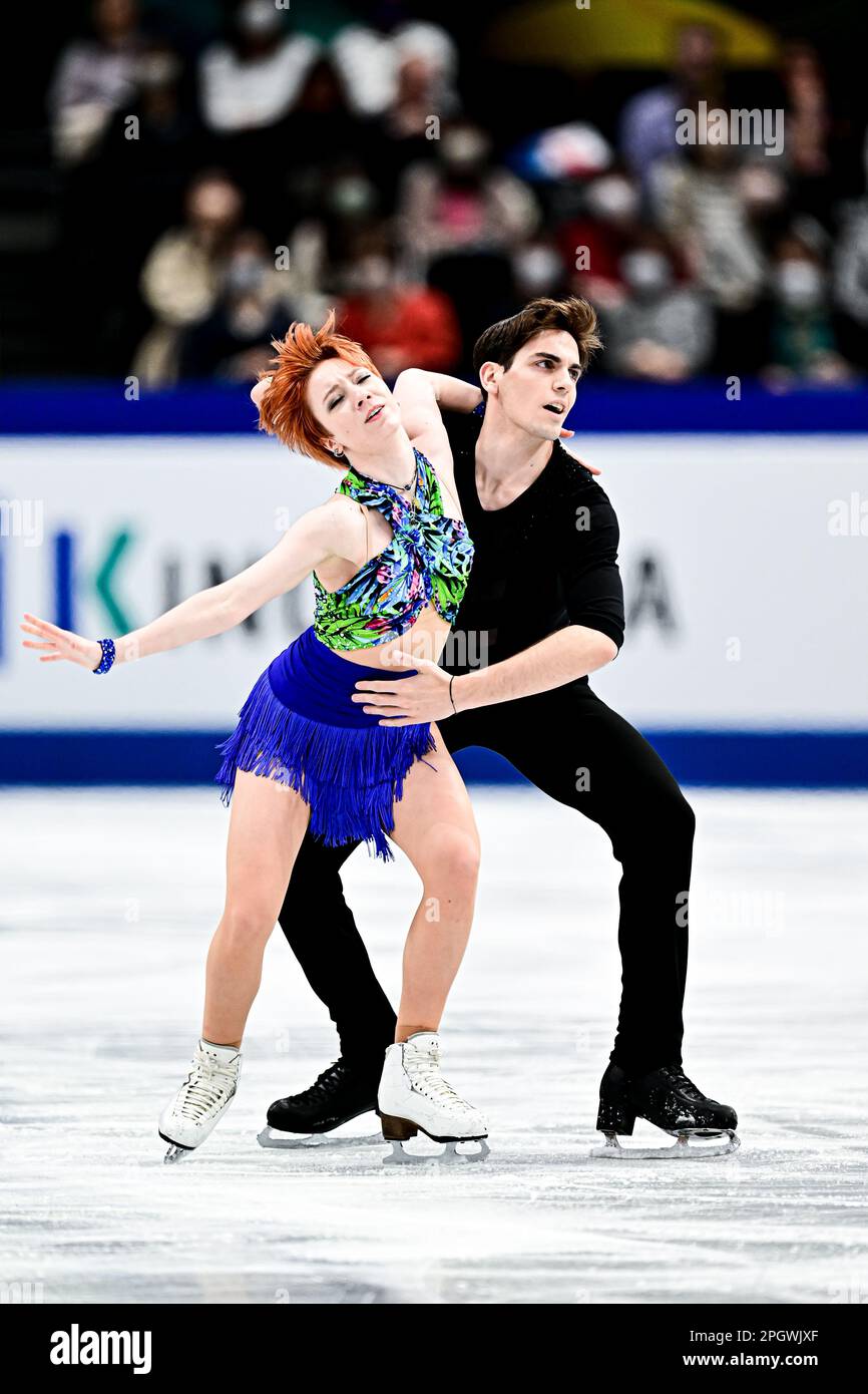Evgeniia LOPAREVA & Geoffrey BRISSAUD (FRA), during Ice Dance Rhythm