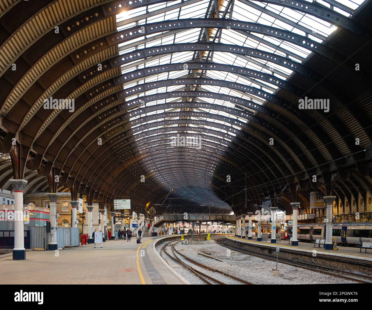 York railway station and glass canopy Stock Photo