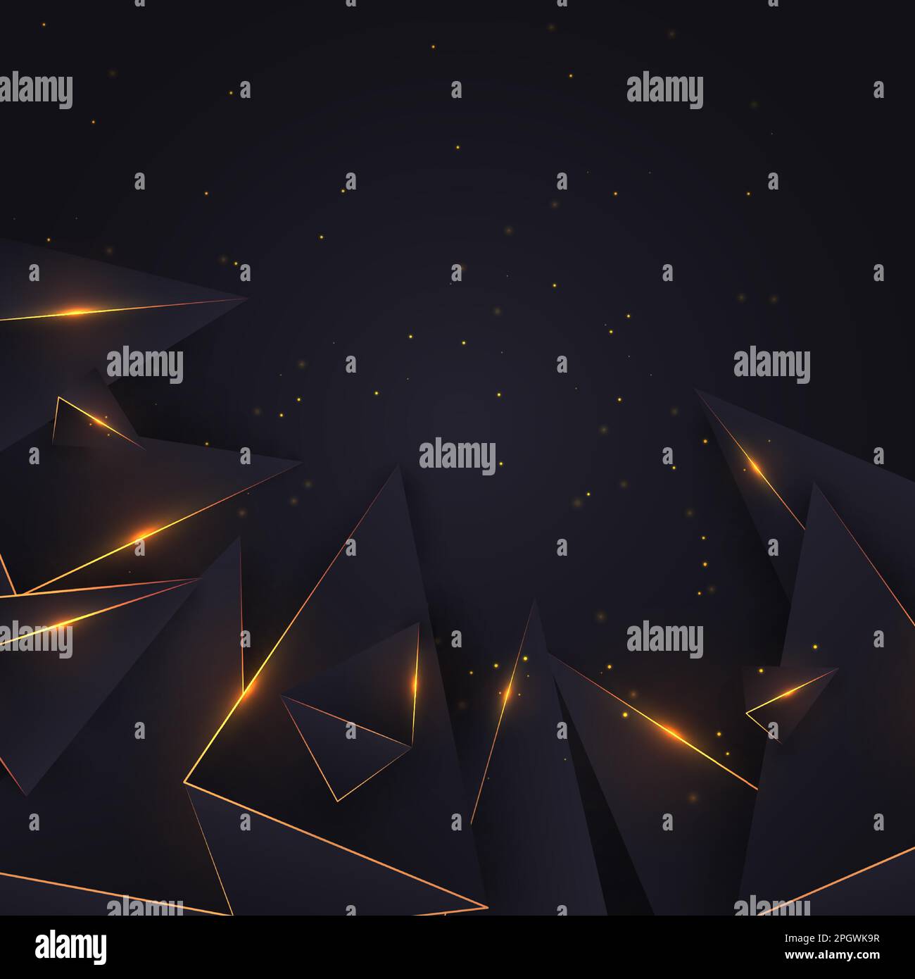 Luxury gold and black background with geometric shapes with effect ...