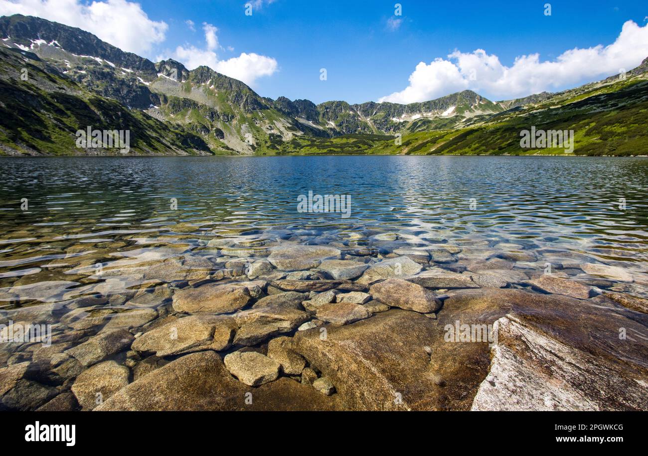 Tatra National Park. Polish peaks in the summer.Five Polish Ponds