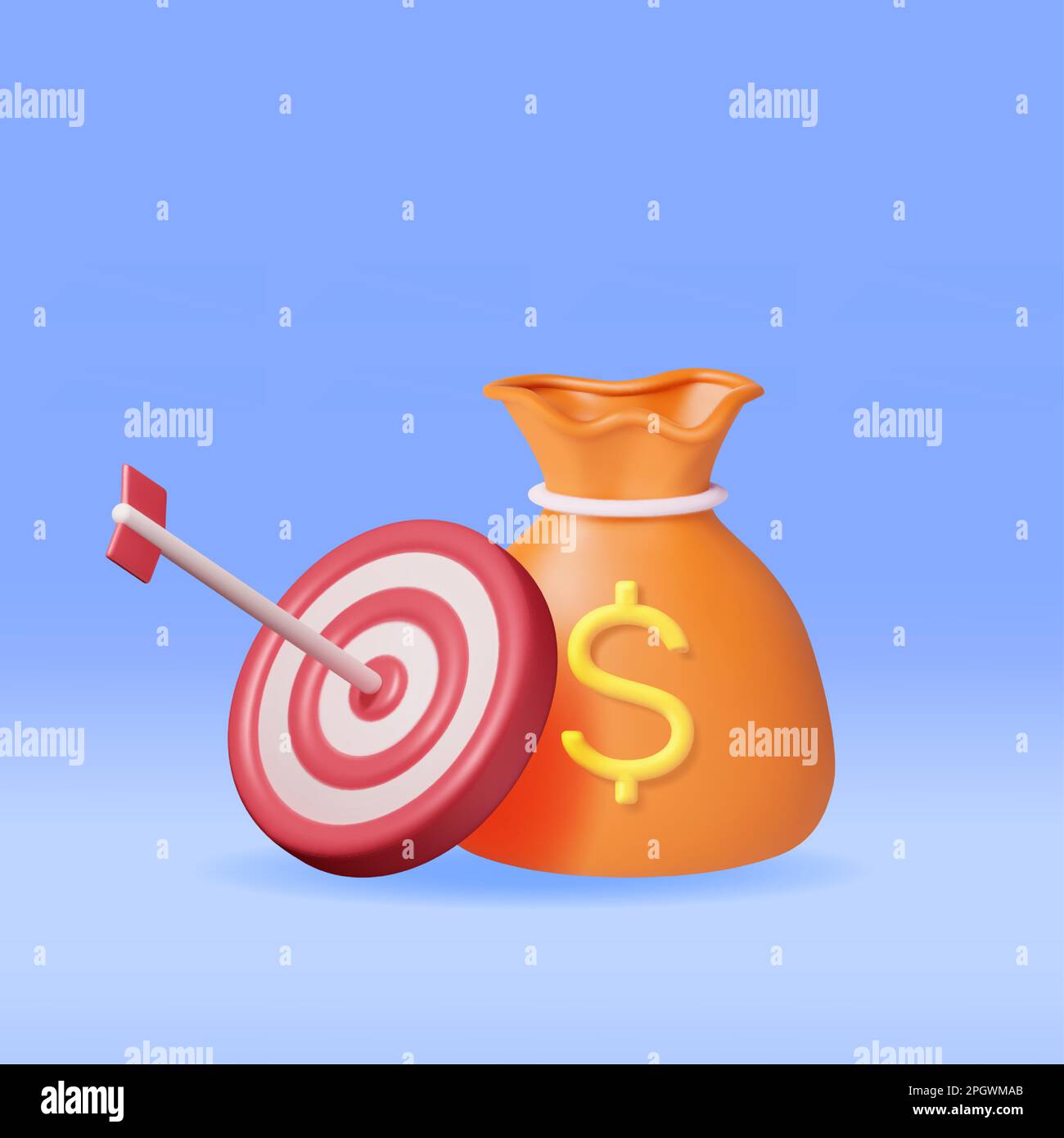 3d rendering arrow bullseye Stock Vector Images - Alamy