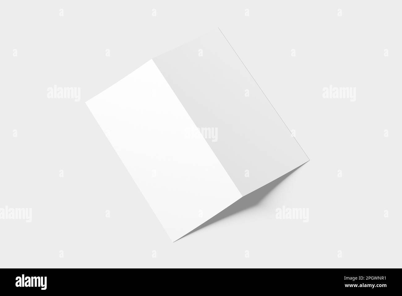 DL Bi-Fold Brochure Mockup 3D Rendering Stock Photo - Alamy