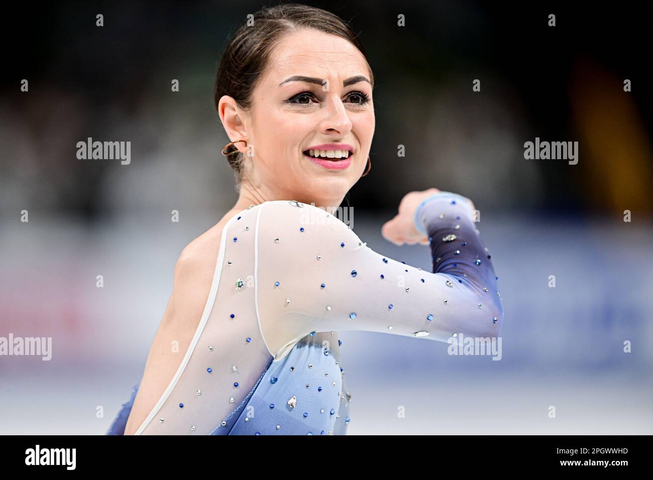 Julia SAUTER (ROU), during Women Free Skating, at the ISU World Figure