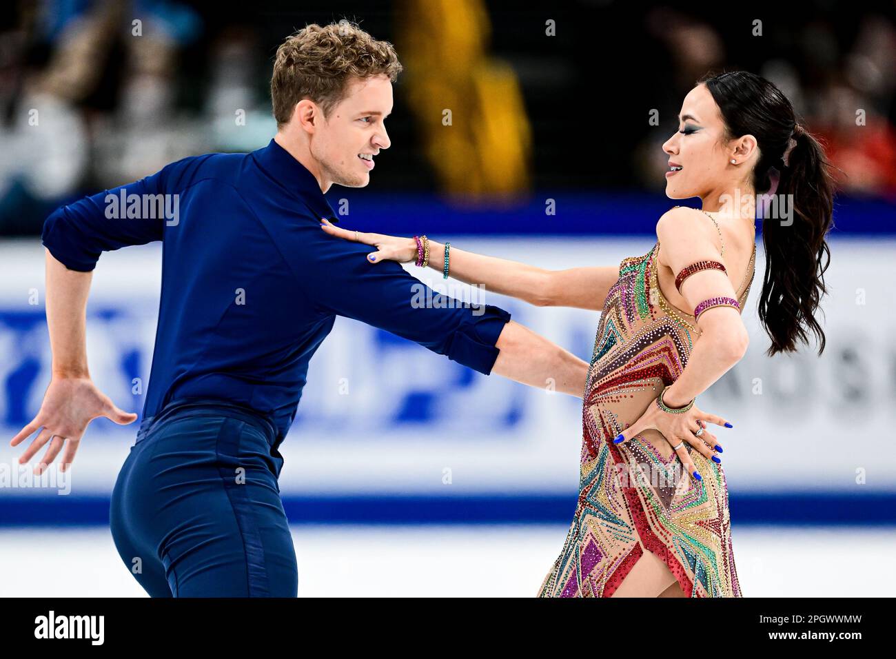 Madison CHOCK & Evan BATES (USA), during Ice Dance Rhythm Dance, at the