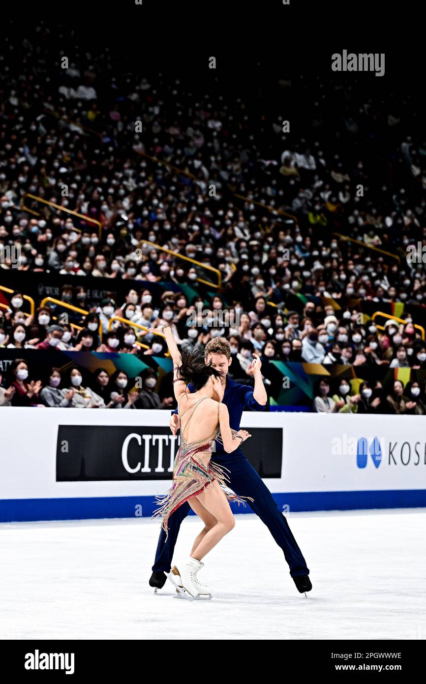 Madison CHOCK & Evan BATES (USA), during Ice Dance Rhythm Dance, at the