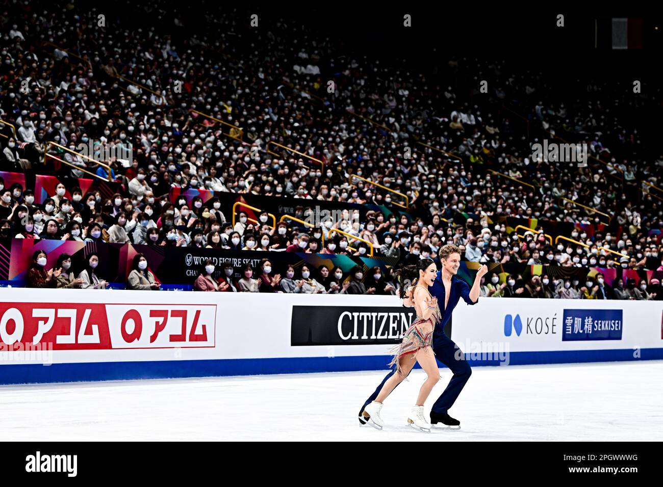 Madison CHOCK & Evan BATES (USA), during Ice Dance Rhythm Dance, at the