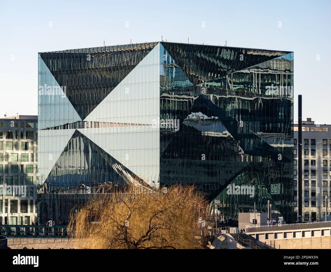 Cube Berlin office building with a unique architecture. The Glass