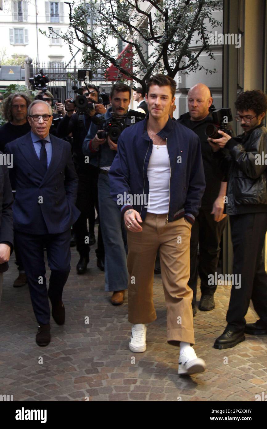 Milan, Italy. 24th Mar, 2023. Milan, Tommy X Shawn Classics Reborn line  presentation. Pictured: Tommy Hilfiger and Shawn Mendes Credit: Independent  Photo Agency/Alamy Live News Stock Photo - Alamy