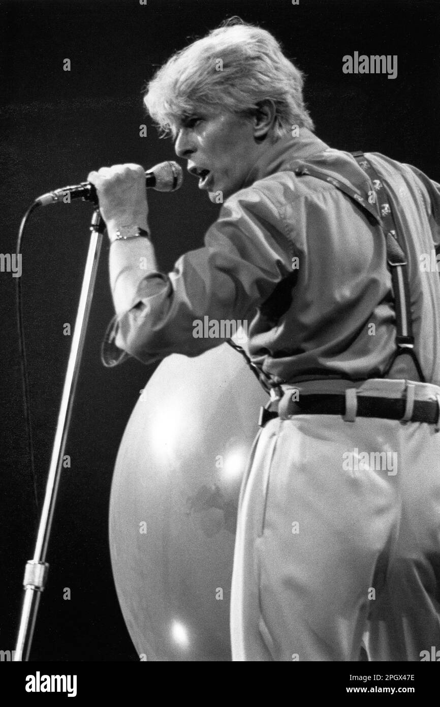 David Bowie in concert at the Forum in Montreal, Quebec, Canada 