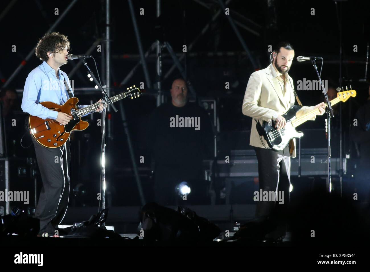 Bogota, Colombia. 23rd Mar, 2023. The band 1975 in their performance on