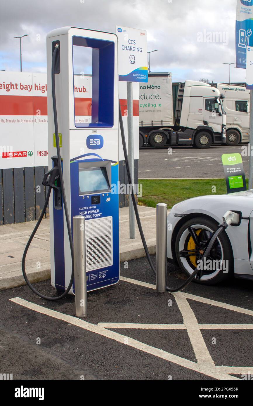 16 march 2023 A modern electric vehicle charging hub located at the