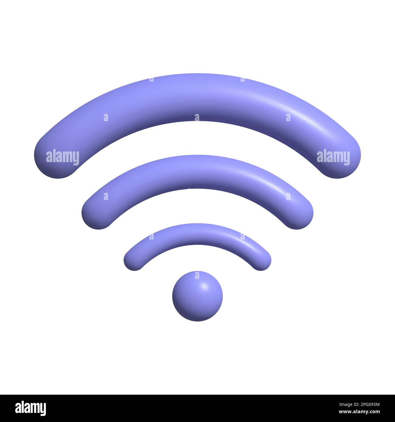 3D Realistic Wireless network icon. Vector illustration Stock Vector