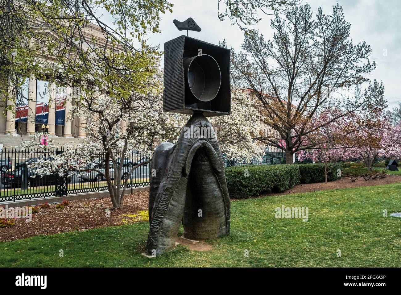Sculptures at the National Gallery of Art Sculpture Garden in Washington D.C., USA Stock Photo